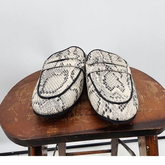 Circus By Sam Edleman Snake Skin Slip On Mule Penny Loafers Size 7.5 - Picture 2 of 6